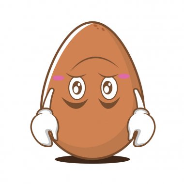 Yorgun yüz yumurta çizgi film karakteri