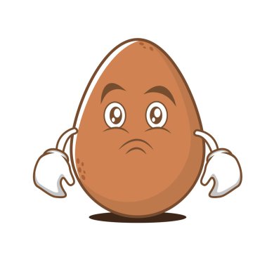 Huysuz yüz yumurta çizgi film karakteri