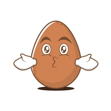 Yumurta karikatür karakter koleksiyonuna öpüşme