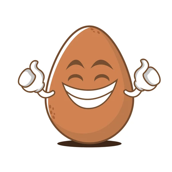 Υπερήφανο πρόσωπο αυγό χαρακτήρα κινουμένων σχεδίων — Διανυσματικό Αρχείο