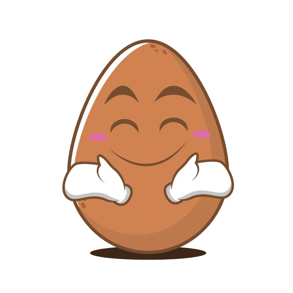 Cara feliz huevo personaje de dibujos animados — Archivo Imágenes Vectoriales