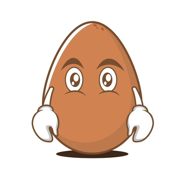 Faccina piatta uovo personaggio cartone animato — Vettoriale Stock