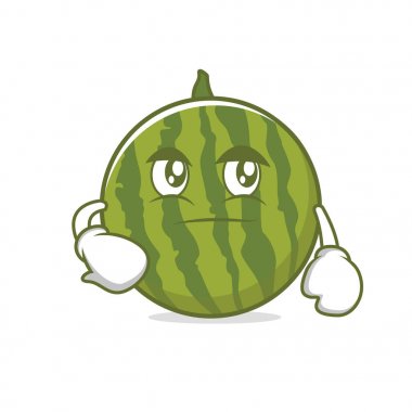 Smirking karpuz karakter karikatür tarzı