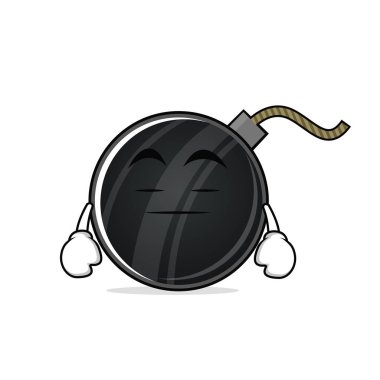 Sıkıcı bomba karakter karikatür tarzı