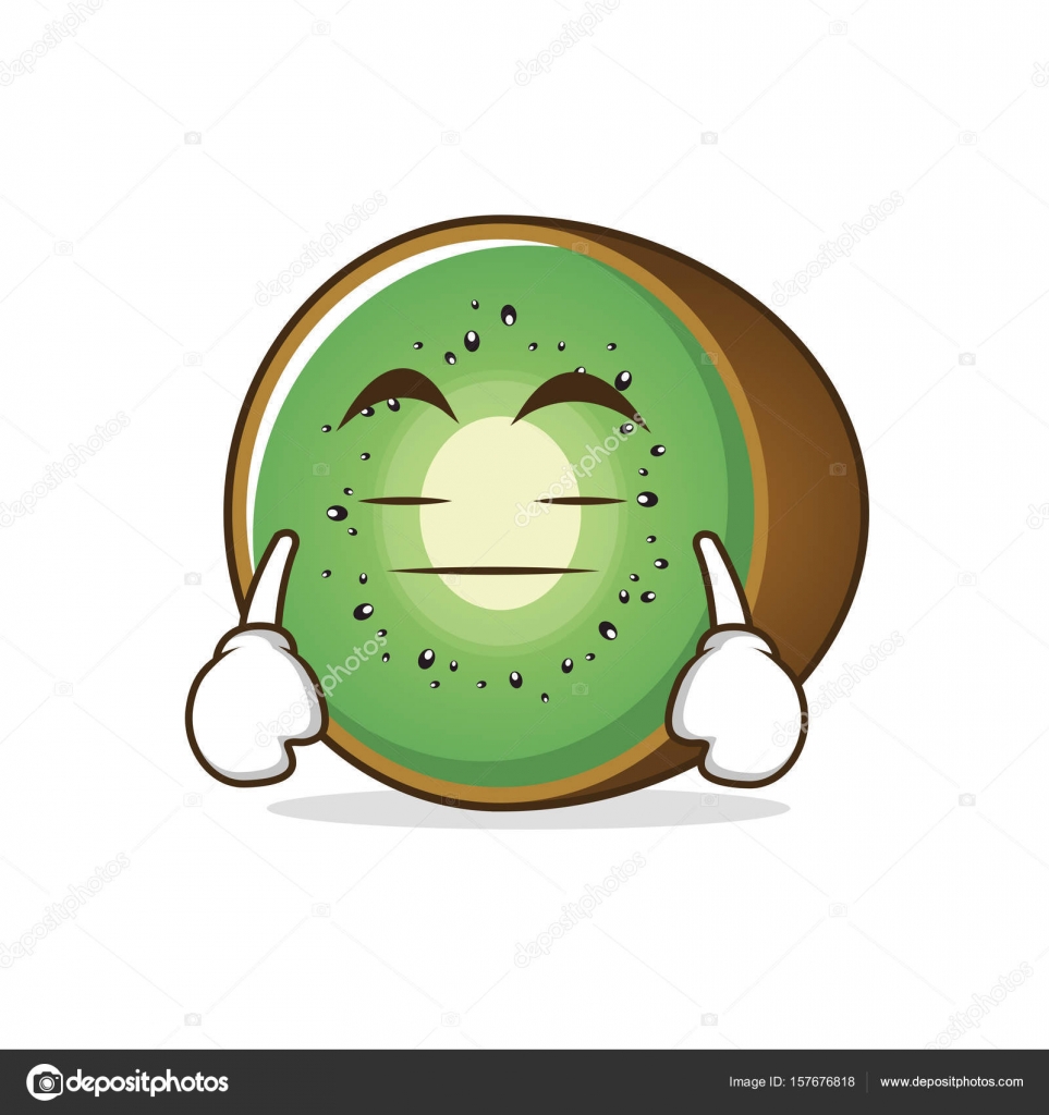 Kiwi Ennuyeux Personnage De Fruits Dessin Anime Image Vectorielle Kongvector C