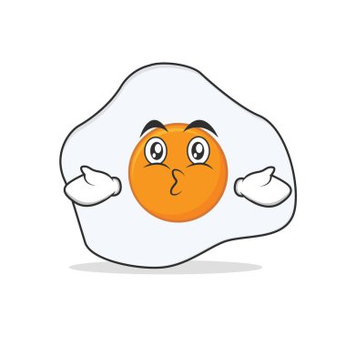 Yüz öpüşme kızarmış yumurta çizgi film karakteri