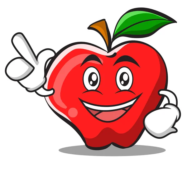 Have an idea apple cartoon character design — Stock Vector