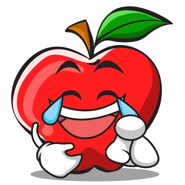 Sevinç elma karikatür karakter tasarımı — Stok Vektör