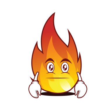Tarafsız karakter karikatür tarzı ateş