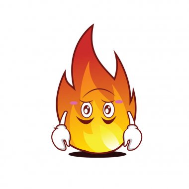 Yorgun yangın karakter karikatür tarzı