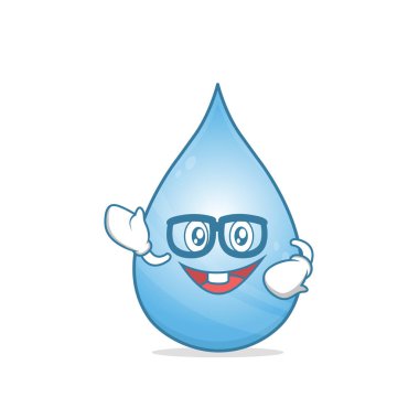 Geek su çizgi film karakteri vektör