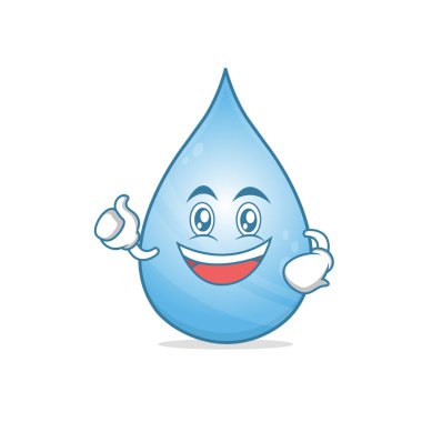 Hevesli su çizgi film karakteri vektör