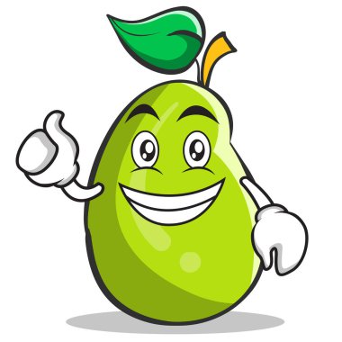 İyimser mango meyve karakter karikatür