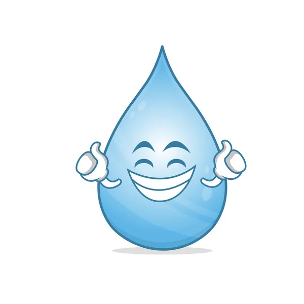 Proud water cartoon character vector — Stock Vector