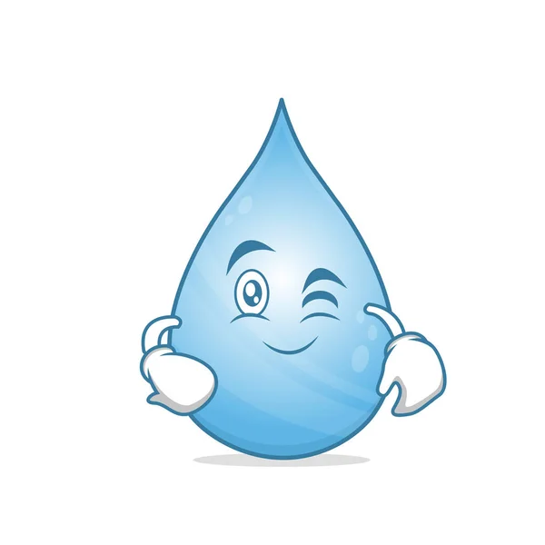 Wink water cartoon character vector — Stock Vector