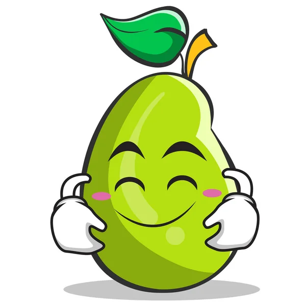 Bonito sorriso manga fruta personagem cartoon —  Vetores de Stock