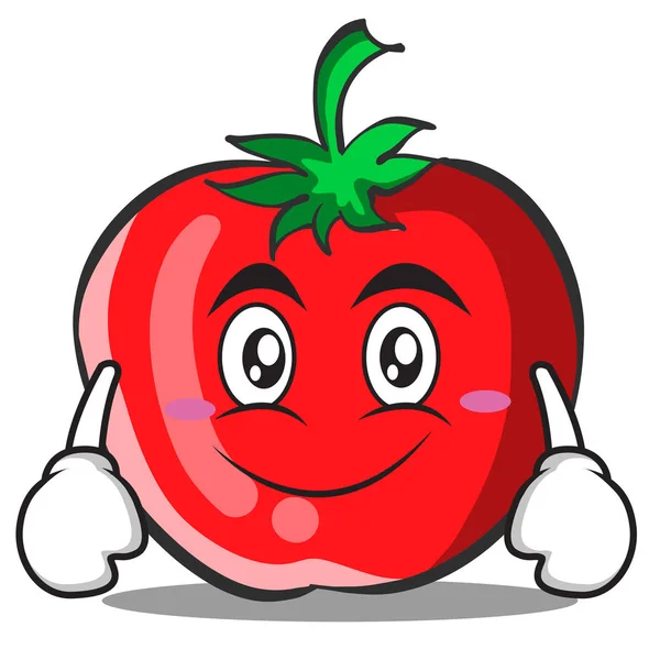 Sorriso tomate personagem coleção dos desenhos animados — Vetor de Stock