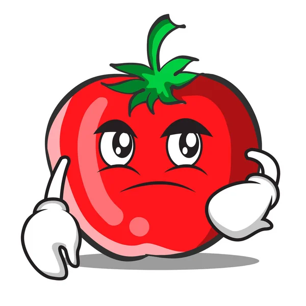 Coleção de desenhos animados de tomate confuso personagem — Vetor de Stock
