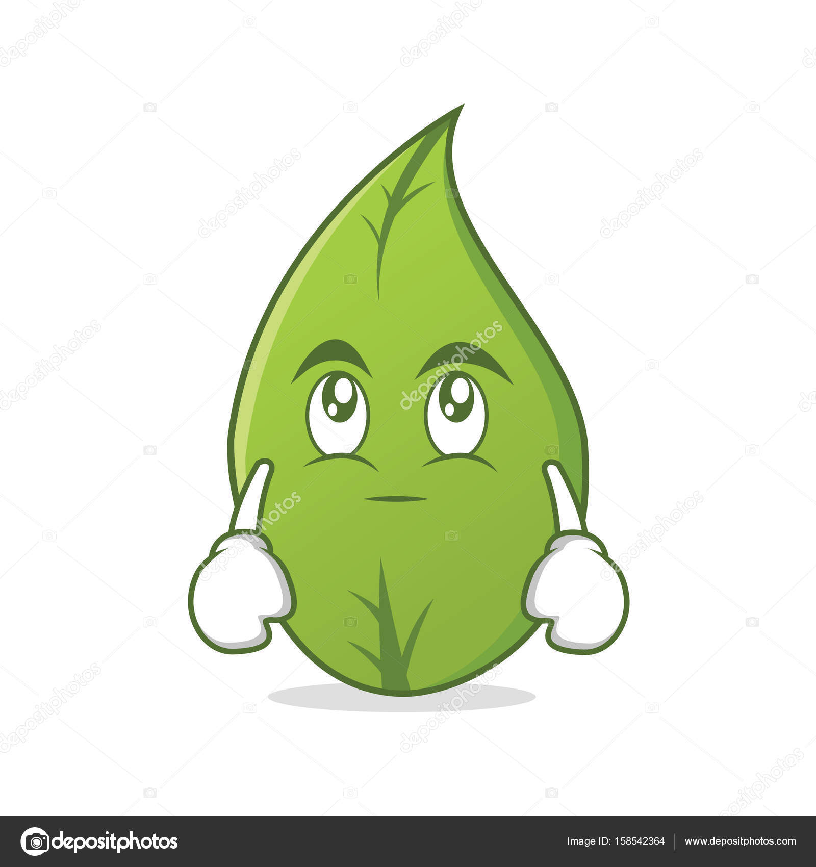 Eye Rolling Cartoon Eye Roll Leaf Character Cartoon Art Stock Vector C Kongvector 158542364