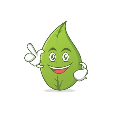 Bir fikir yaprak karakter karikatür sanat var