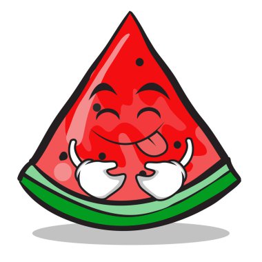 Karpuz karakter karikatür tarzı dil