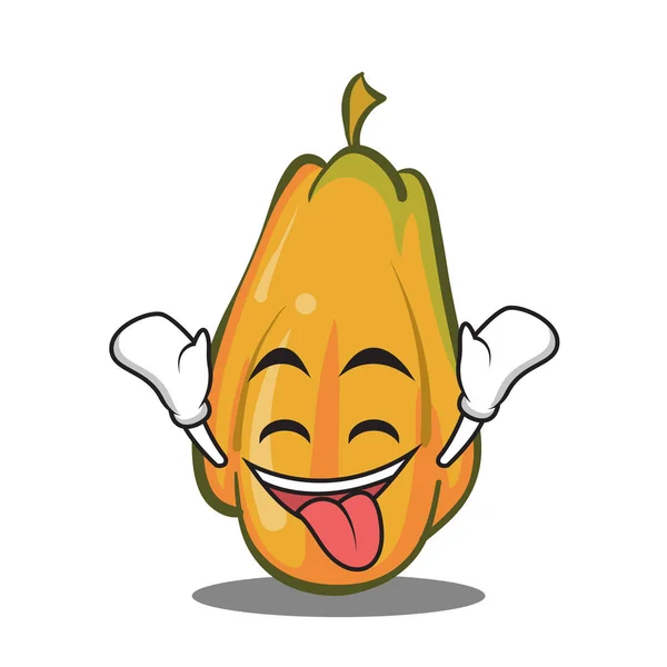 Ecstatic papaya cartoon character design — Stock Vector