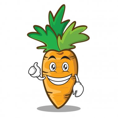 İyimser havuç karakter karikatür tarzı