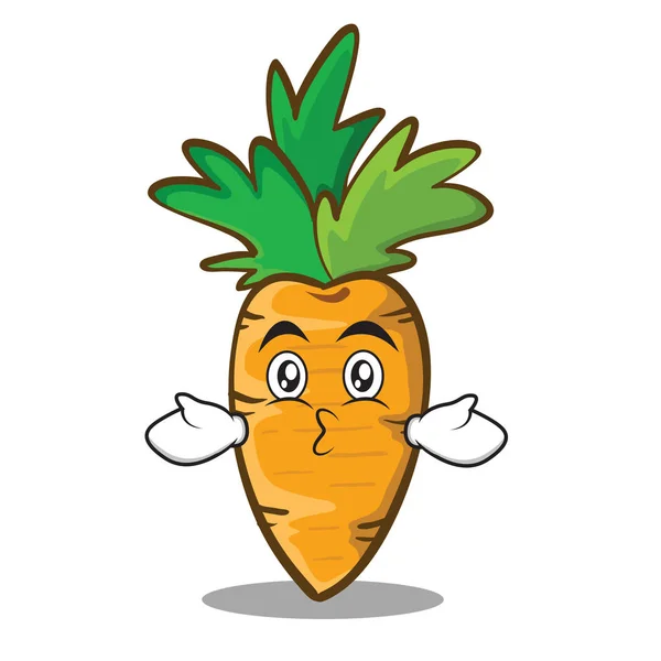 Kissing carrot character cartoon style — Stock Vector