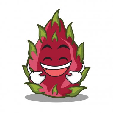 Dragon meyve karakter karikatür gülüyor