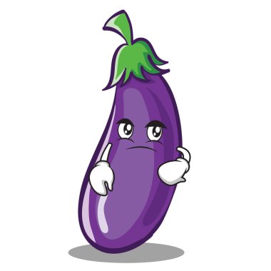 Karışık patlıcan karakter karikatür tarzı