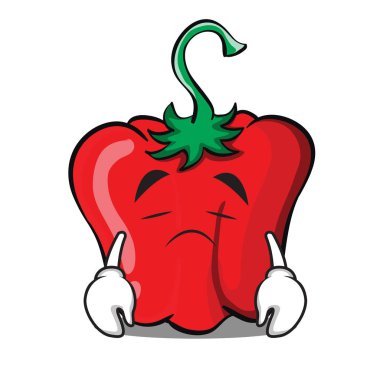 Acı kırmızı biber karakter karikatür