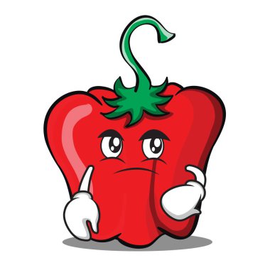 Karışık kırmızı biber karakter karikatür