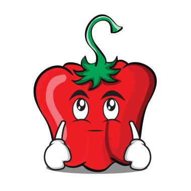 Göz roll kırmızı biber karakter karikatür
