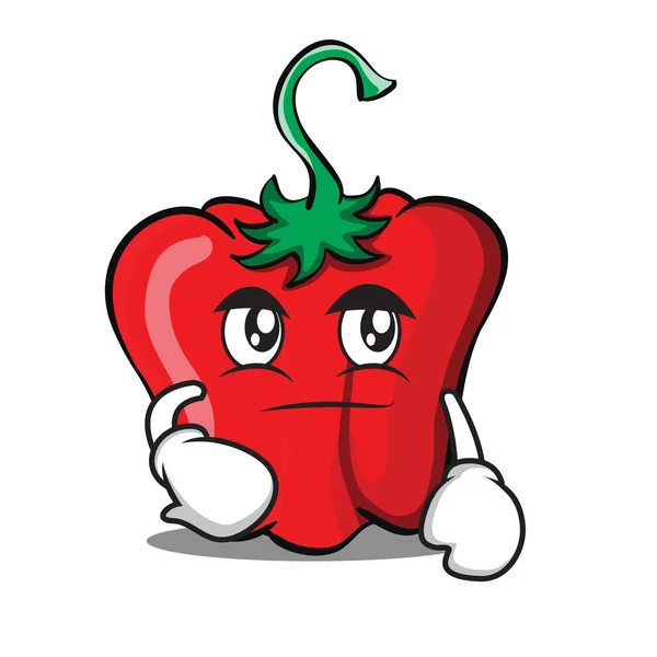 Smirking personnage de poivron rouge dessin animé — Image vectorielle