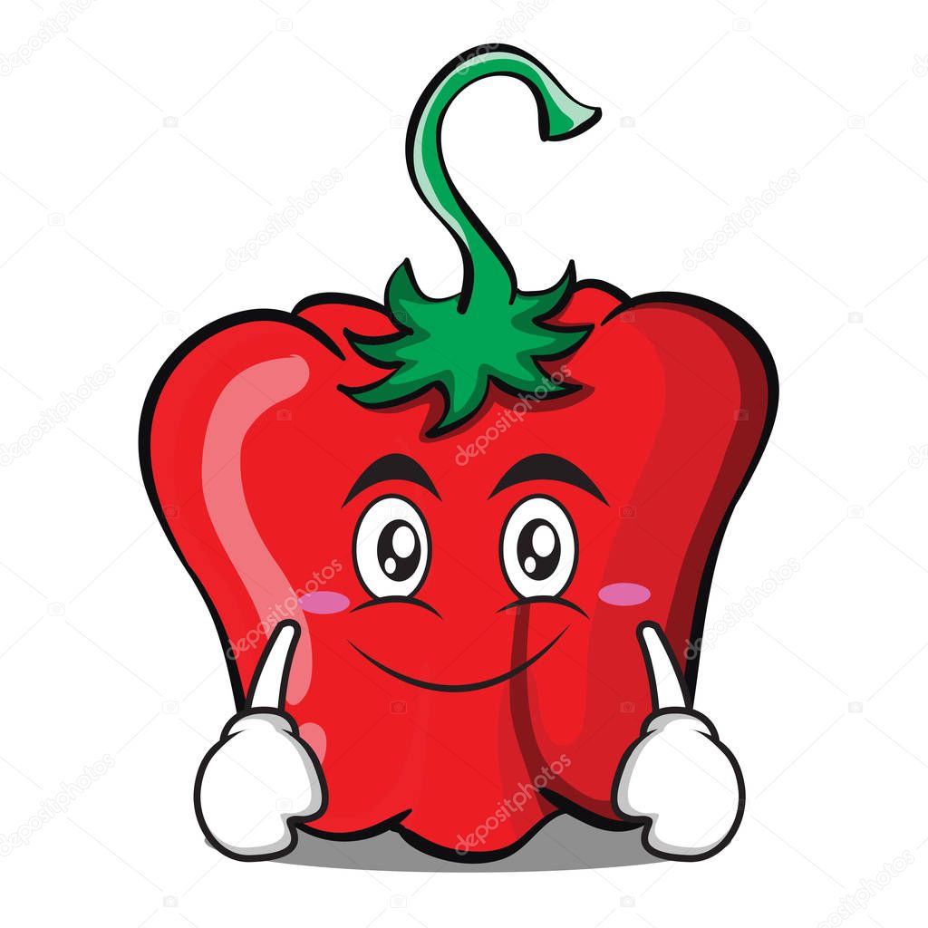 Lächeln-Paprika-Charakter-cartoon — Stockvektor © kongvector #159009814