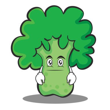 Tarafsız brokoli chracter karikatür tarzı yüz