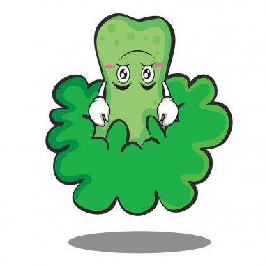 Brokoli karakter karikatür tarzı aşağı ters