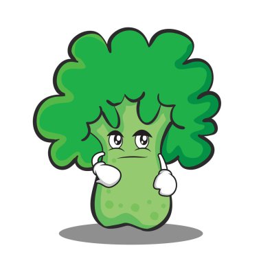Smirking brokoli karakter karikatür tarzı