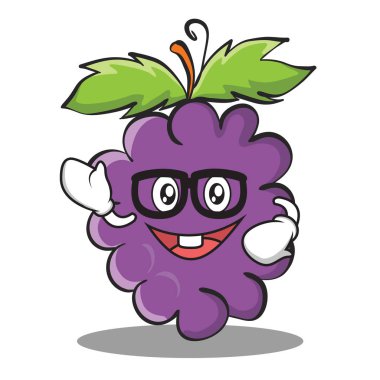 Geek üzüm karakter karikatür koleksiyonu