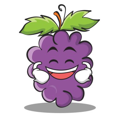 Sırıtan üzüm karakter karikatür koleksiyonu