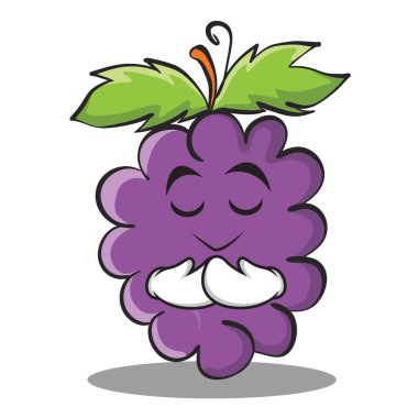 Dua eden üzüm karakter karikatür koleksiyonu