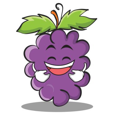 Gülen üzüm karakter karikatür koleksiyonu