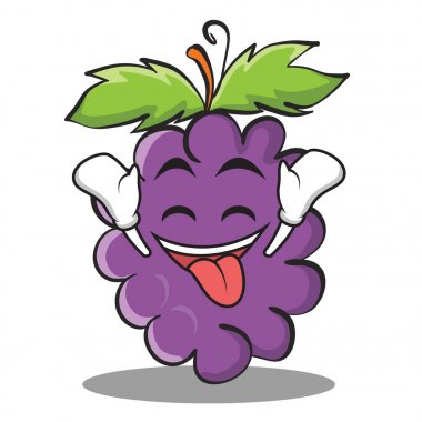 Kendinden geçmiş üzüm karakter karikatür koleksiyonu