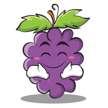 Mutlu üzüm karakter karikatür koleksiyonu