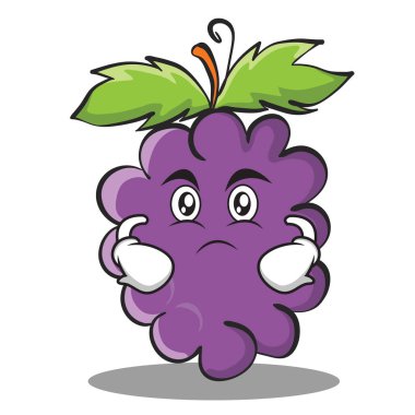 Ciddi üzüm karakter karikatür koleksiyonu