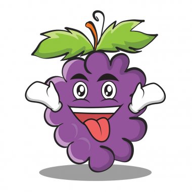 Deli üzüm karakter karikatür koleksiyonu