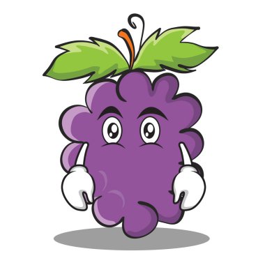 Düz yüz üzüm karakter karikatür koleksiyonu