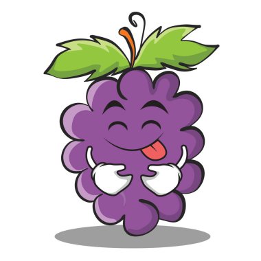 Üzüm karakter karikatür koleksiyonu dil
