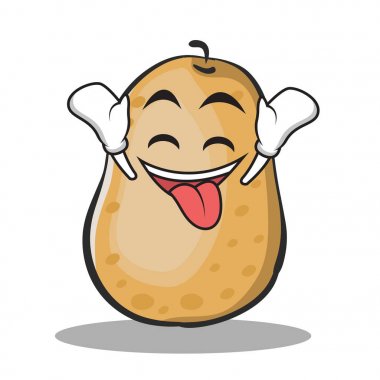 Kendinden geçmiş patates karakter karikatür tarzı