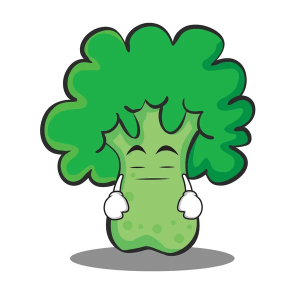 Nudne stylu cartoon charakter brokuły — Wektor stockowy